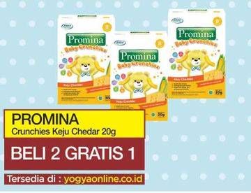 Promo Harga PROMINA 8+ Baby Crunchies Keju per 2 box 20 gr - Yogya