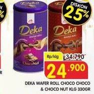 Promo Harga Dua Kelinci Deka Wafer Roll Choco Choco, Choco Nut 360 gr - Superindo