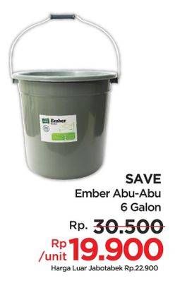 Promo Harga Save L Ember Abu-Abu  - Lotte Grosir