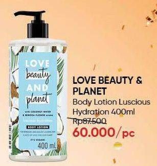Promo Harga LOVE BEAUTY AND PLANET Body Lotion Luscious Hydration 400 ml - Guardian