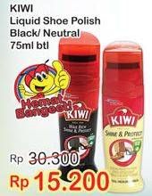 Promo Harga KIWI Liquid Shoe Polish Black, Neutral 75 ml - Indomaret