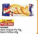 Promo Harga Monde Genji Pie Original, Raisins 70 gr - Alfamart
