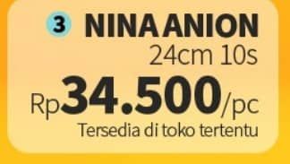 Promo Harga Bagus Nina Anion 24cm 10 pcs - Guardian