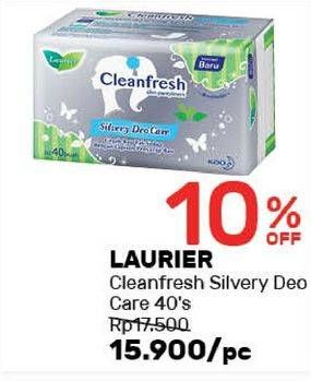 Promo Harga Laurier Pantyliner Cleanfresh Silvery Deo Care 40 pcs - Guardian