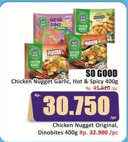 Promo Harga So Good Chicken Nugget Spicy Garlic, Hot Spicy 400 gr - Hari Hari