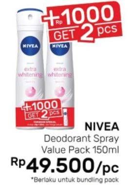 Promo Harga NIVEA Deo Spray 150 ml - Guardian