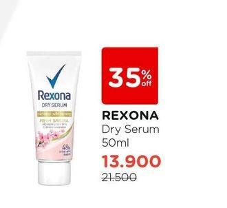 Promo Harga REXONA Dry Serum 50 ml - Watsons