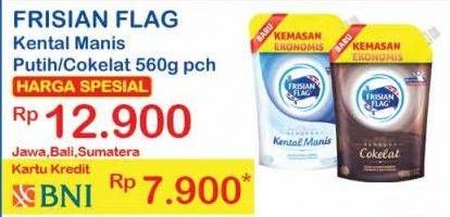 Promo Harga FRISIAN FLAG Susu Kental Manis Putih, Cokelat 560 gr - Indomaret