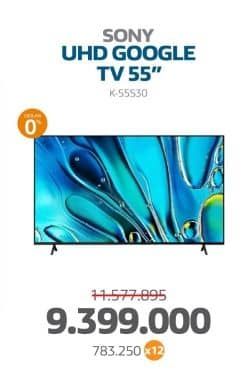 Sony K-55S30 4K HDR Google LED TV 55 Inch  Diskon 18%, Harga Promo Rp9.399.000, Harga Normal Rp11.577.895, Cicilan Rp. 783.250 x 12