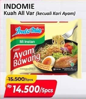 Promo Harga Indomie Mi Kuah Kecuali Kari Ayam 72 gr - Alfamart