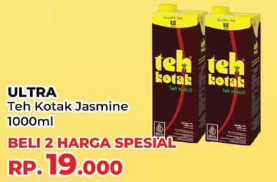 Promo Harga Ultra Teh Kotak Jasmine 1000 ml - Yogya