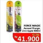Promo Harga FORCE MAGIC Insektisida Spray Orange, 2in1 Apple 600 ml - Alfamidi