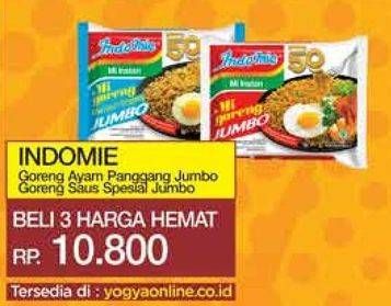 Promo Harga Indomie Mi Goreng Jumbo Ayam Panggang, Spesial 127 gr - Yogya