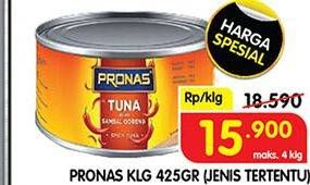 Promo Harga PRONAS Makanan Kaleng 425 gr - Superindo