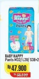 Promo Harga Baby Happy Body Fit Pants M32, L28, S38+2 28 pcs - Alfamart