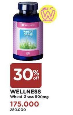 Promo Harga WELLNESS Wheat Grass 60 pcs - Watsons