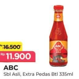 Promo Harga ABC Sambal Extra Pedas, Asli 335 ml - Alfamart
