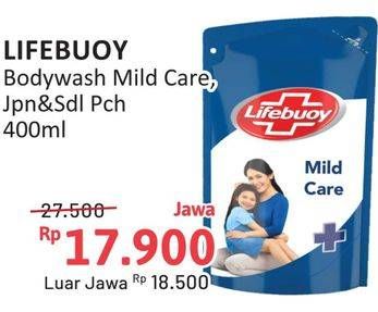 Promo Harga Lifebuoy Body Wash Mild Care, Japanese Shiso Mineral Clay 400 ml - Alfamidi