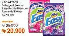 Promo Harga ATTACK Easy Detergent Powder Purple Blossom, Romantic Flowers 1200 gr - Indomaret