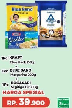 Promo Harga Kraft Keju Cheddar + Blue Band Margarine + Segitiga Biru Terigu  - Yogya