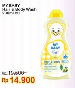 Promo Harga MY BABY Hair & Body Wash 200 ml - Indomaret