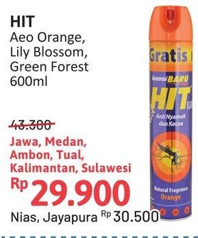 Promo Harga HIT Aerosol Green Forest, Lilly Blossom, Orange 675 ml - Alfamidi