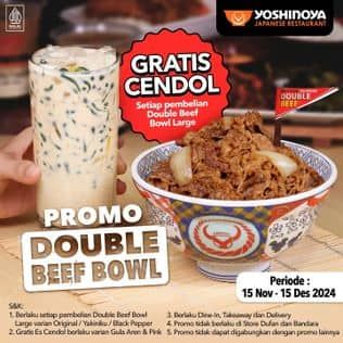 Promo Harga Promo Double Beef Bowl  - Yoshinoya