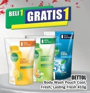 Promo Harga Dettol Body Wash Cool, Fresh, Lasting Fresh 410 ml - Hari Hari