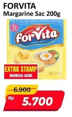 Promo Harga Forvita Margarine 200 gr - Alfamart