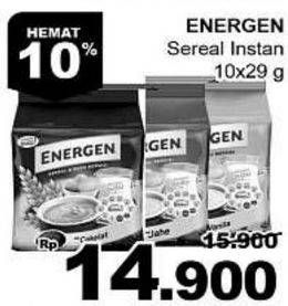 Promo Harga ENERGEN Cereal Instant per 10 sachet 29 gr - Giant