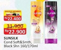 Promo Harga Sunsilk Conditioner Soft Smooth, Black Shine 170 ml - Alfamart