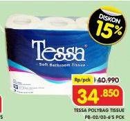 Promo Harga Tessa Toilet Tissue PB02, PB03 6 roll - Superindo