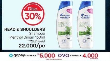 Promo Harga Head & Shoulders Shampoo Cool Menthol 160 ml - Guardian