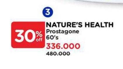 Promo Harga Natures Health Prostagone 60 pcs - Watsons