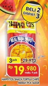 Promo Harga HAPPY TOS Tortilla Chips per 3 pouch 160 gr - Superindo