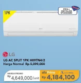 Promo Harga LG AC H09TN4 1 PK  - Carrefour