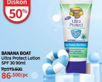 Promo Harga Banana Boat Ultra Protect Sunscreen Lotion SPF30 60 ml - Guardian