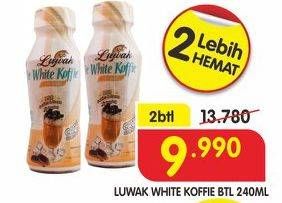 Promo Harga Luwak White Koffie Ready To Drink per 2 botol 240 ml - Superindo