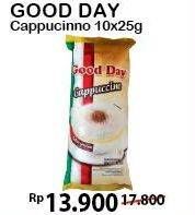 Promo Harga Good Day Instant Coffee 3 in 1 Cappucino per 10 sachet 25 gr - Alfamart