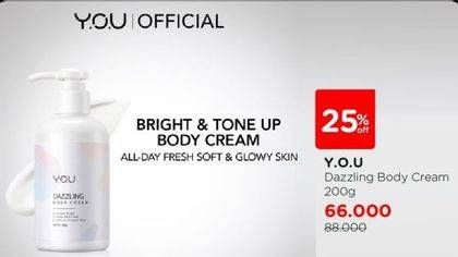 Promo Harga YOU Dazzling Tone Up Body Cream 200 gr - Watsons