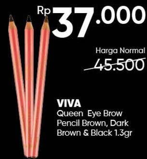 Promo Harga VIVA Queen Perfect Shape Pencil Matic Eyebrow A. Brown, Black, Brown  - Guardian