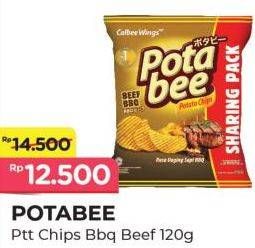 Promo Harga POTABEE Snack Potato Chips BBQ Beef 120 gr - Alfamart