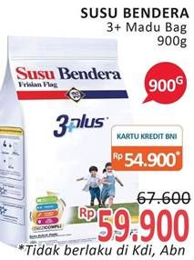 Promo Harga FRISIAN FLAG Susu Bendera 3 Plus Madu 900 gr - Alfamidi