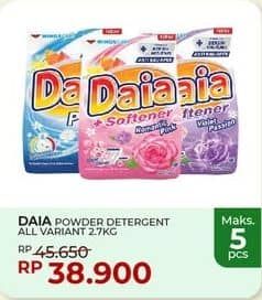 Promo Harga Daia Deterjen Bubuk All Variants 2700 gr - Yogya