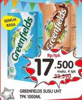 Promo Harga Greenfields UHT All Variants 1000 ml - Superindo