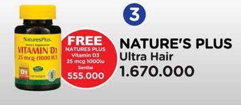 Promo Harga Natures Plus Ultra Hair 60 pcs - Watsons