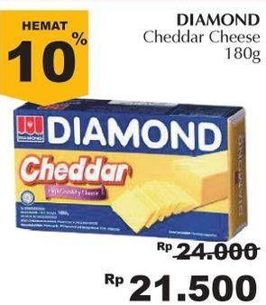 Promo Harga DIAMOND Keju Cheddar 180 gr - Giant
