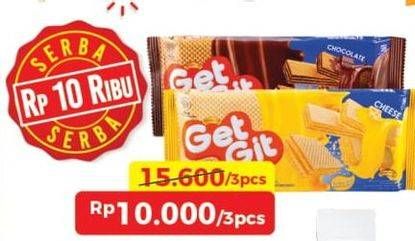 Promo Harga Get Git Wafer Chocolate, Cheese, Grilled Barbeque 102 gr - Alfamart