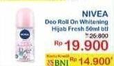 Promo Harga NIVEA Deo Roll On Whitening Hijab Fresh 50 ml - Indomaret