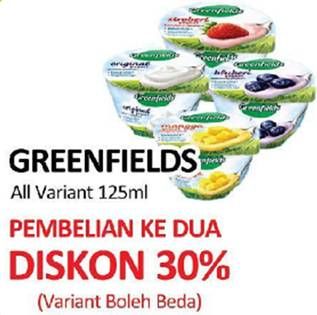 Promo Harga Greenfields Yogurt All Variants 125 gr - Indomaret